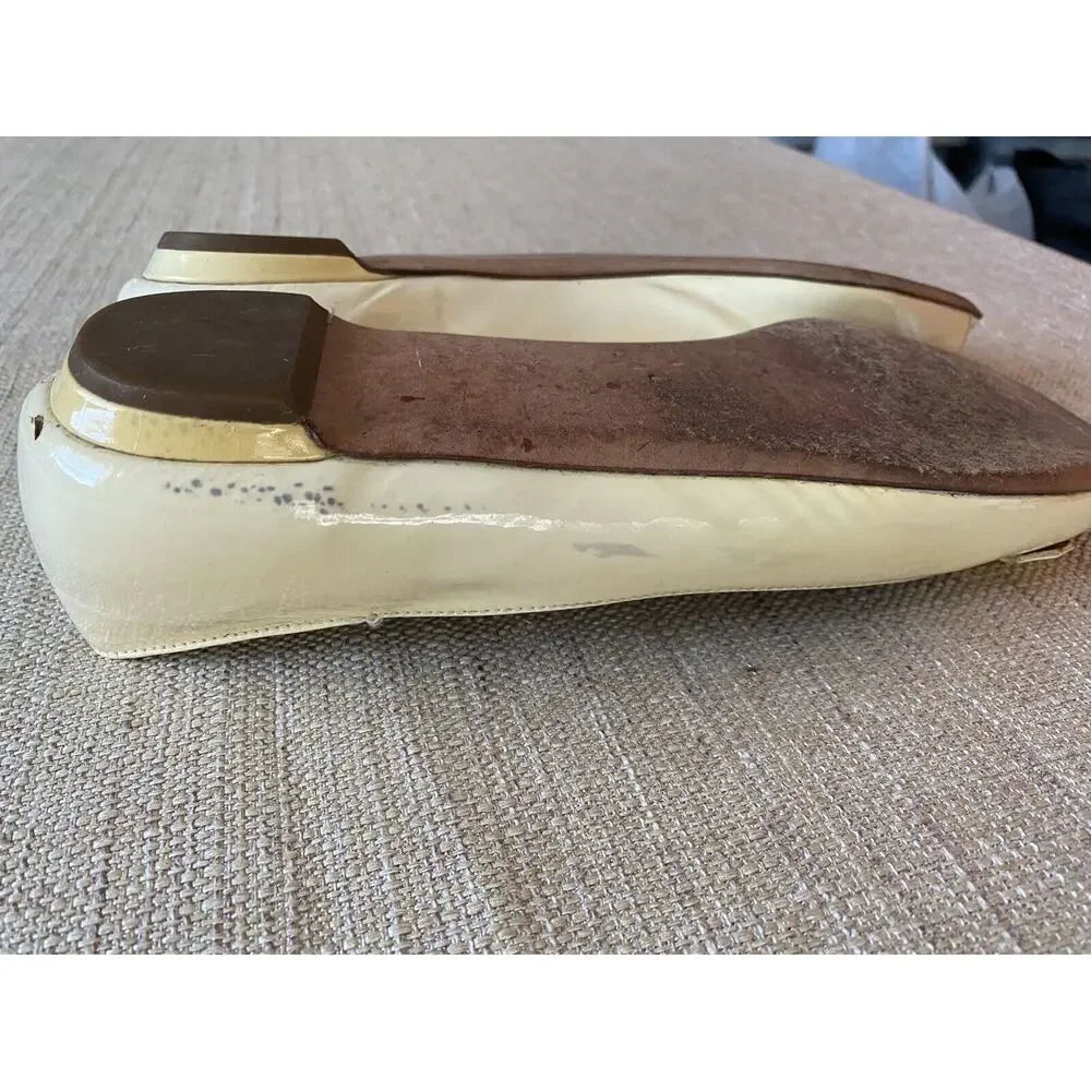 GUCCI patent leather flats open toes metal bow shoes Made In Italy 10.5 B - Picture 11 of 13